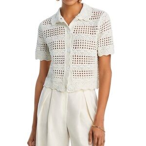 Aqua brand crochet knit top